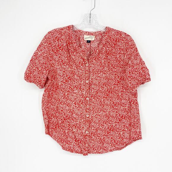 Universal Thread Short Sleeve Button-Up Top Size Small - Picture 1 of 6